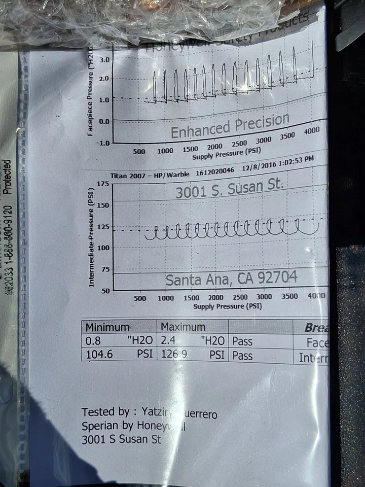 Aparato respiratorio con máscara Honeywell Titan SCBA 2007 Foto 4 de 4