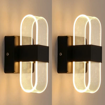 2X Modern LED Wall Lamp 3000/4500/6500K Wall Sconce Lights Living Room Hallway - Image 1 of 4