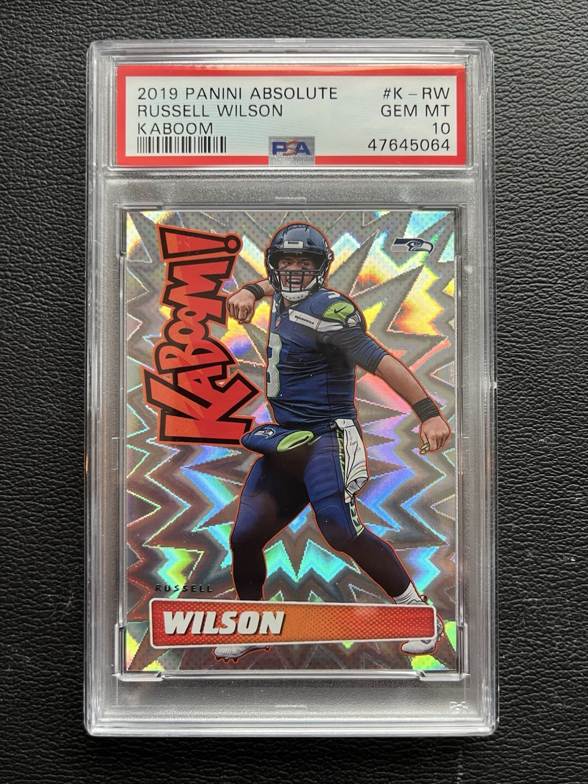 2019 Panini Absolute Kaboom! #1 RUSSELL WILSON PSA 10 GEM MINT Insert! NY GIANTS
