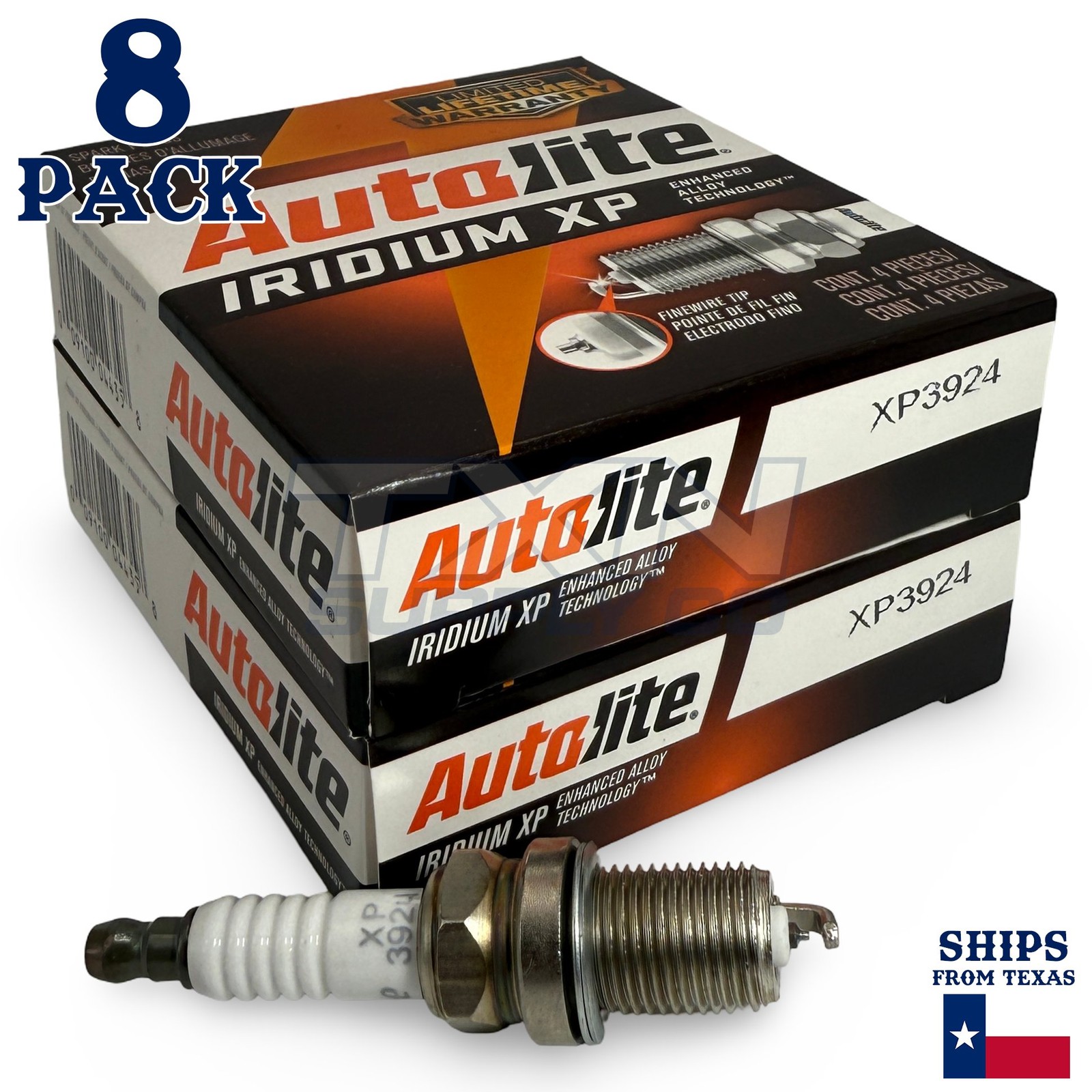 8 Pack Autolite XP3924 Iridium Spark Plugs