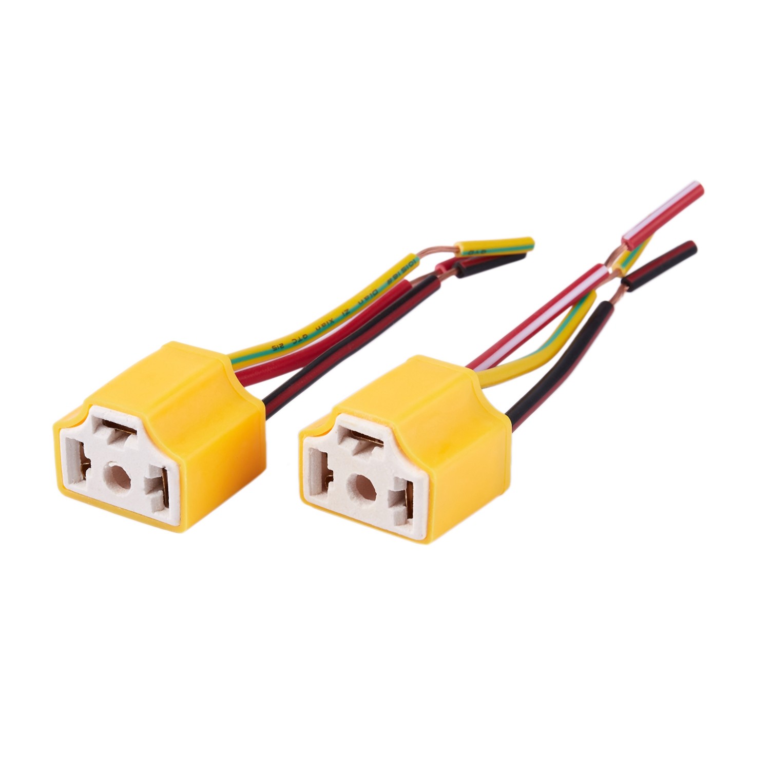 (R) 2 Stueck H4 9003 HB2 Weibliche Keramik Kabelbaum Scheinwerfer Sockel S1680-image