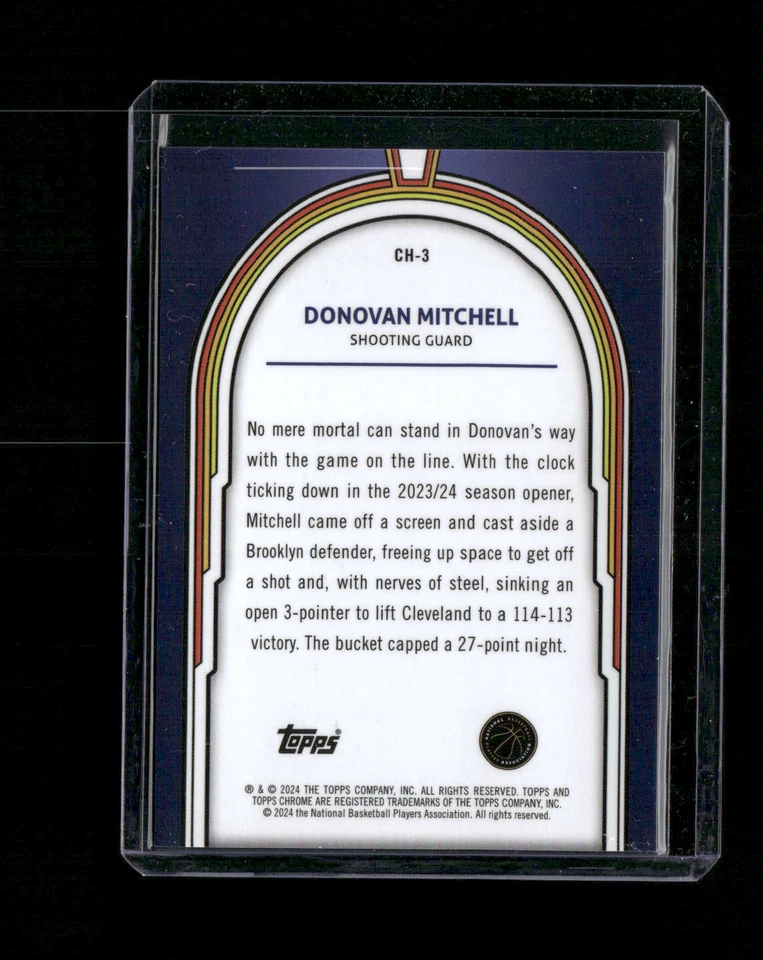 2023-24 Topps Chrome Cosmic Heroes #CH-3 Donovan Mitchell Cavaliers CASE HIT - Image 2 of 2