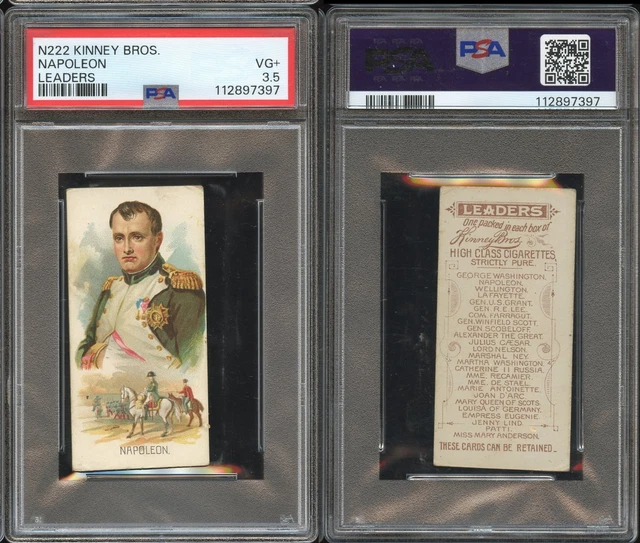 1889 N222 Kinney Bros. Leaders Napoleon Bonaparte ~~ PSA 3,5 sharp ~~ TOUGH