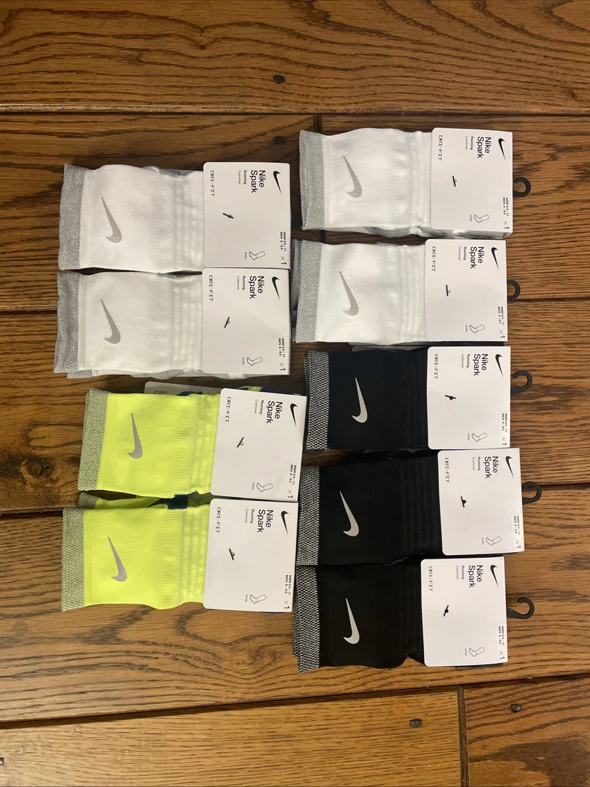 Lot Of 9 Nike Spark Socks Multicolor Men 8-9.5, Wmn 9.5-11