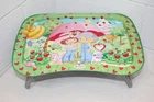 Strawberry Shortcake Metal TV Tray Kidz Trays Indents 17" Folding Legs 2006 GUC
