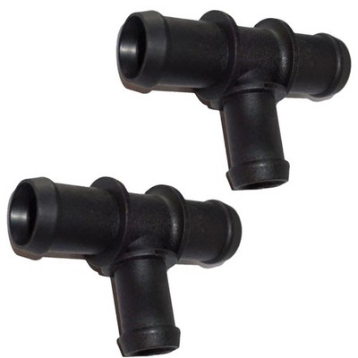 2X TEE Heater Coolant Hose 3/4'' x 5/8 x 3/4'' 20mm to 16mm Fitting Connectors NEW