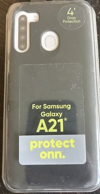 New Protect Onn.  Black Rugged Case For Samsung A21