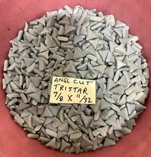 Ceramic Angle Cut Tristar  Tumbling Media 7/8" X 11/32" 25LB Lot ~ Metal & Rock
