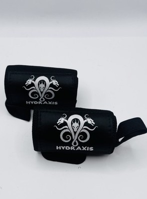 Hydraxis 18  Weightlifting Wrist Wraps Pair Heavy Duty Gym Powerlifting Black