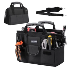Heavy Duty Tool Bag with Multi-Pockets, Portable Tool Box Organizer Storage B...