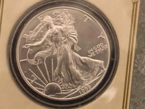 1999 1 oz Silver American Eagle (Brilliant Uncirculated) Certified.