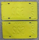 1961 Original Pair Iowa License Plates Low #62-622, Oskaloosa, Mahaska County IA — photo 2