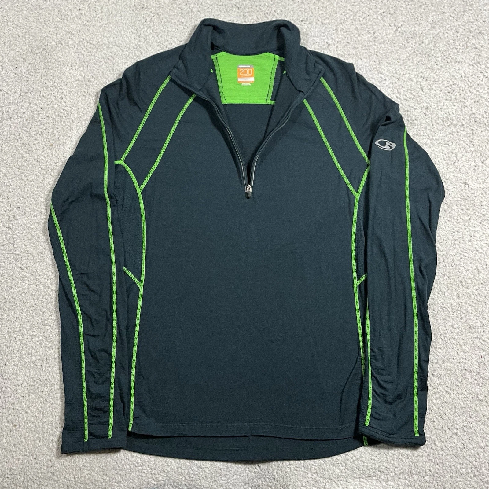 Icebreaker GT Merino 1/4 Zip Pullover Men S 200 Merino Wool L Base Layer Outdoor