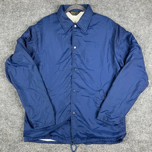 Giacca a vento leggera JCPenney Coaches uomo grande blu bottoni a pressione
