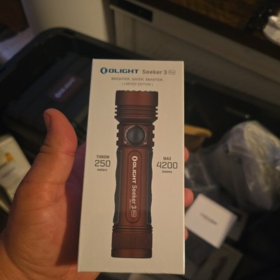 Olight Seeker 3 Pro Desert Tan Rechargeable Floodlight Flashlight, 4200 L SEALED