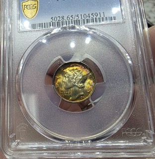 1941 Mercury Dime 10c Stunning Rainbow Toned Gem!! PCGS MS65 WOW!!! Crazy Nice!!