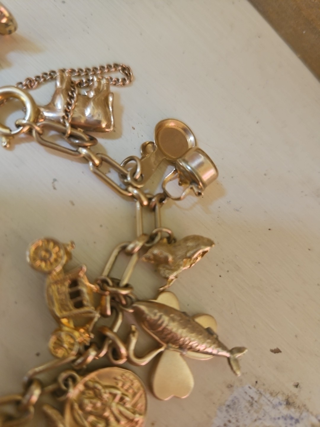 9ct Gold Vintage Charm Bracelet image 7