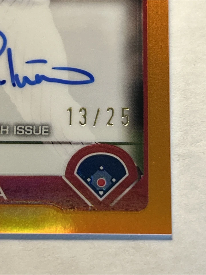 2025 Topps Chrome #CLA-JS Legend Orange Refractor Auto/25 Johan Santana Foto 3 de 3