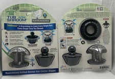 2x TubShroom Ultra (Stainless) Strainer Plus StopShroom Plug Combo for Tub Drain