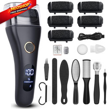Electric Foot File Callus 1 Count Pack of 1 , Black-6pcs Grinding Head