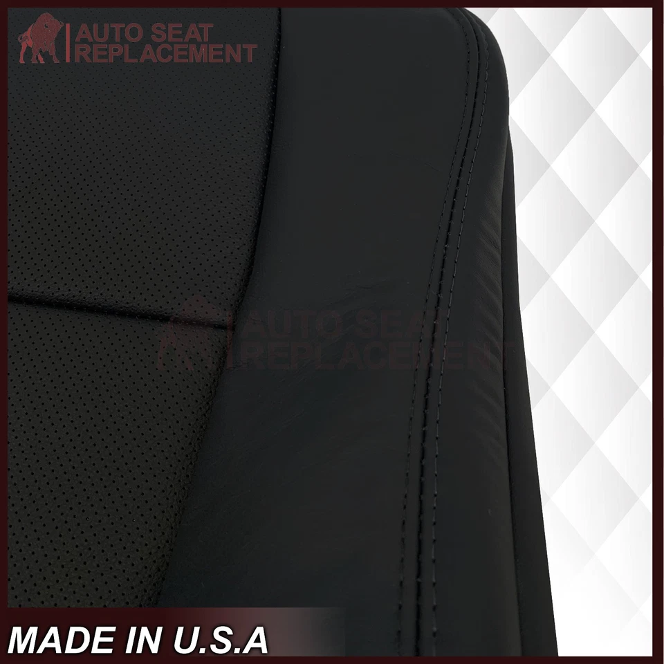 2005 2006 2007 Acura TL Driver Or Passenger Replacement Leather Seat Cover Black - Image 2 of 4