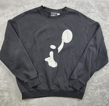 Disney H M MICKEY MOUSE Silhouette Sweatshirt Large Loose Fit