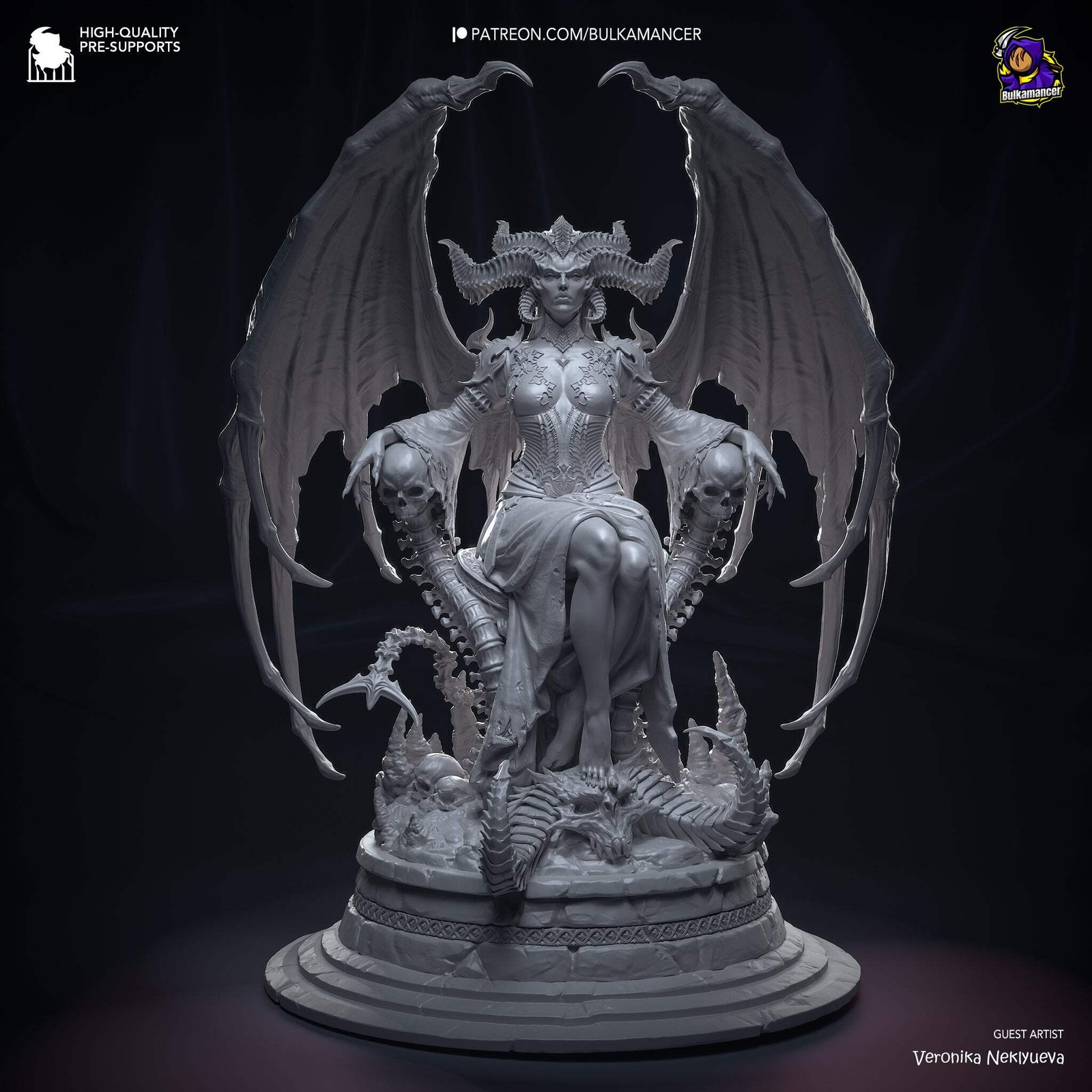 Lilith | Kit Modelo Resina Escala 1:8 | Diablo 4 Demon Queen