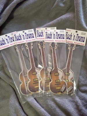 New Rock 'n Aroma Norwegian Wood Air Freshener Beatles Hofner Bass 5-pack 2013