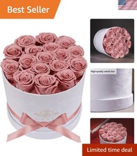 17 Flowers in Luxury Suede Box, Birthday Gifts for Women, Preserved Flowers