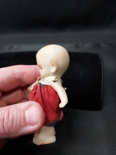 Antica bambola Kewpie Bisque primi '900 alta 4" braccia snodate - Foto 2 di 11