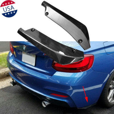 Carbon Fiber Rear Bumper Splitter Diffuser Canards For BMW F30 F31 F32 F33 F22