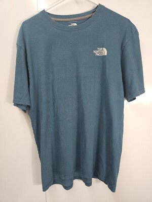 The North Face Mens Blue Graphic T Shirt - Never Stop Exploring - Size L