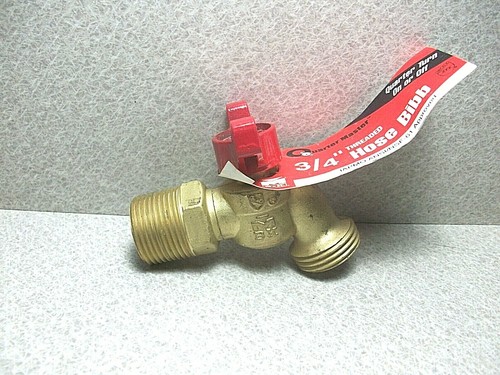 Quarter Turn, 3/4" Valve w/ Threaded Hose Bibb SR12 - Picture 2 of 5