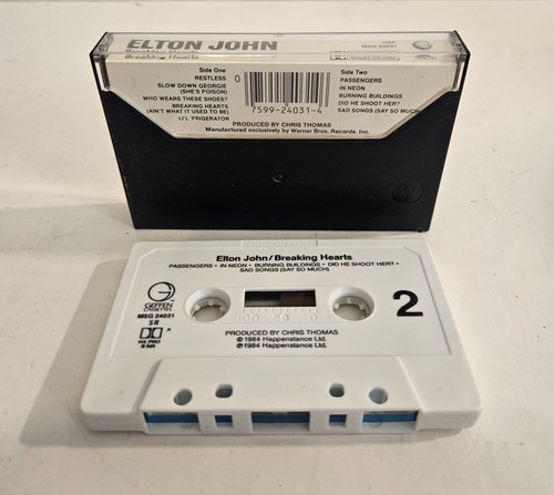 ELTON JOHN - Breaking Hearts - Cassette Tape - GEFFEN MSG 24031 - Imagen 2 de 8
