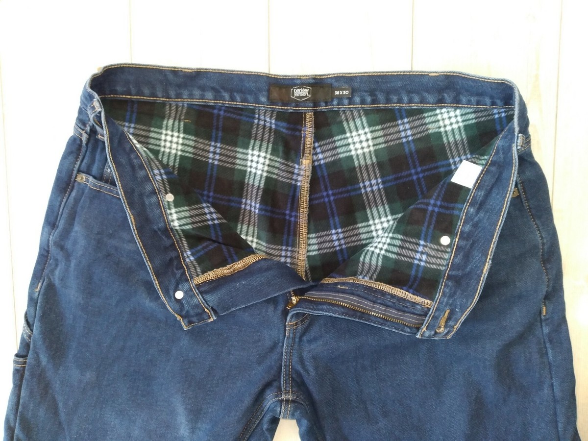 BERKLEY JENSEN MEN'S WINTER FLEECE LINED JEANS 38x 30 WORK CHORE