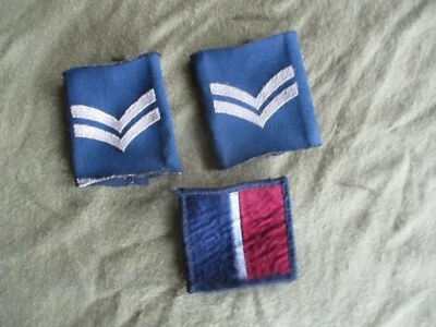 2 RAF royal air force CPL NCO RANK SLIDE & TRF FLASH SET - Image 1 of 4
