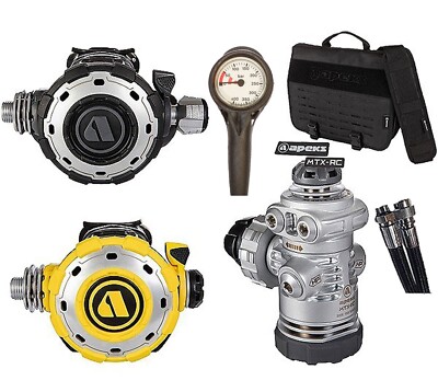 APEKS MTX-RC Atemregler mit Octopus MTX-RC + Tasche + Fini + Inflator