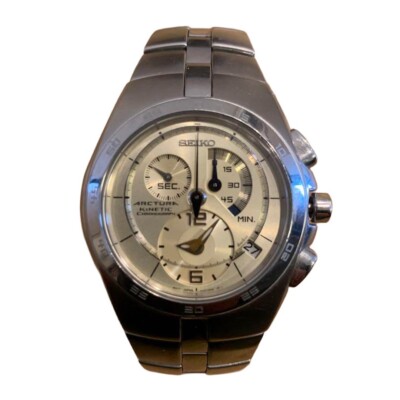 Seiko Arctura Kinetic Chronograph Automatik Uhr Skelettboden goldfarben 7L22-0