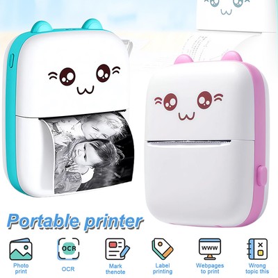 Portable Mini Bluetooth Wrong Printer Mobile Phone Photo Title Note Print Pocket