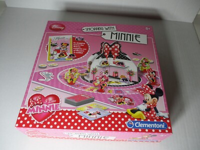 DISNEY SHOPPING  WITH MINNIE CLEMENTONI MADE IN ITALY BOARD GAME FOR KIDS