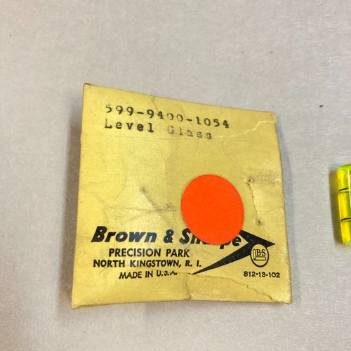 Brown & Sharpe Level Glass Spirit Bubble Replacement Parts #599-9400-1054 USA - Picture 2 of 4