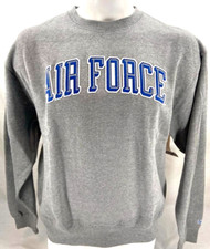 NEW U.S. Air Force Falcons USAF LS Crew Neck Pullover Sweatshirt Grey Men's L