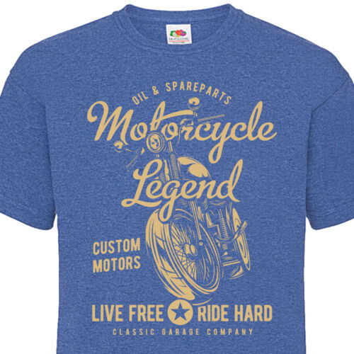 Motorcycle Legend T-Shirt Mens Biker top motorbike Custom Motors Motard Moto 60' - Imagen 6 de 10