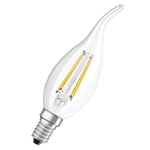 Osram Retrofit Classic B Led-Lampe Kerzen Windstoß 4W E14 Warmweiß Klar-image