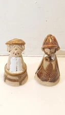 Vintage Gill Tilley Clay Candle Snuffers Sherlock  Holmes Style man & Womam