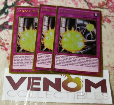 3x (M/NM) - Induced Explosion - MVP1-ENG09 - Gold Rare - 1st Edition YuGiOh