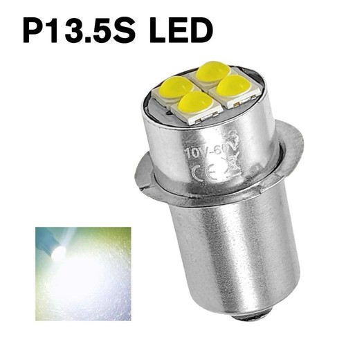 P13.5S PR2 LED 3V/4.5V/6V/12V/18V/24V Flashlight Bulb * 1 Replacement White M4S7