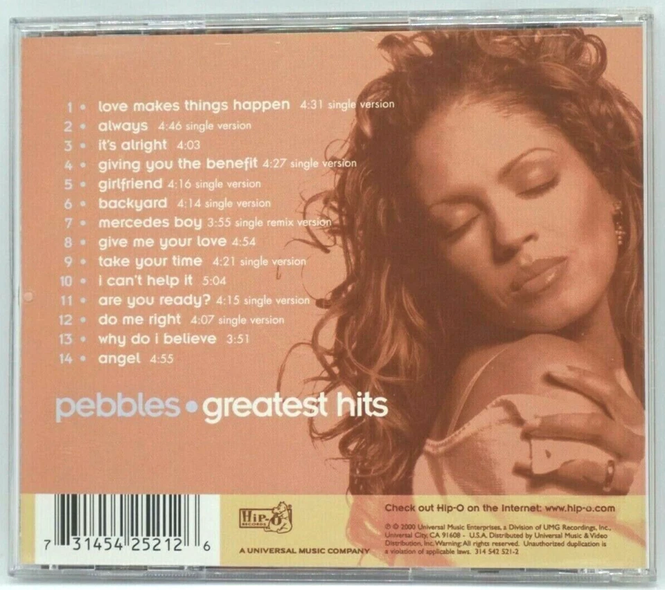 Pebbles : Greatest Hits CD Album - Girlfriend - Mercedes Boy - TLC - HTF - Image 2 of 3