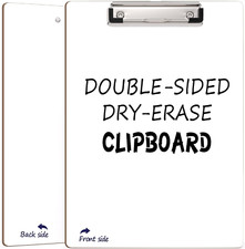 Dry Erase Clipboard Durable Double-Sided 9"X12" White Board Clipboard with Low P