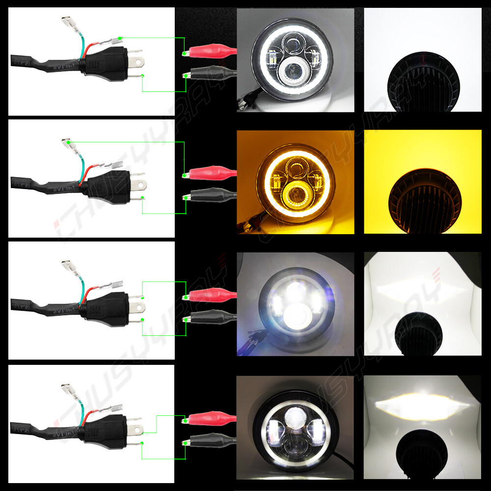 5.75'' LED Projector Headlight – Black Housing, DRL & Amber Turn Signal, Fits Honda Shadow/VLX/GL1800